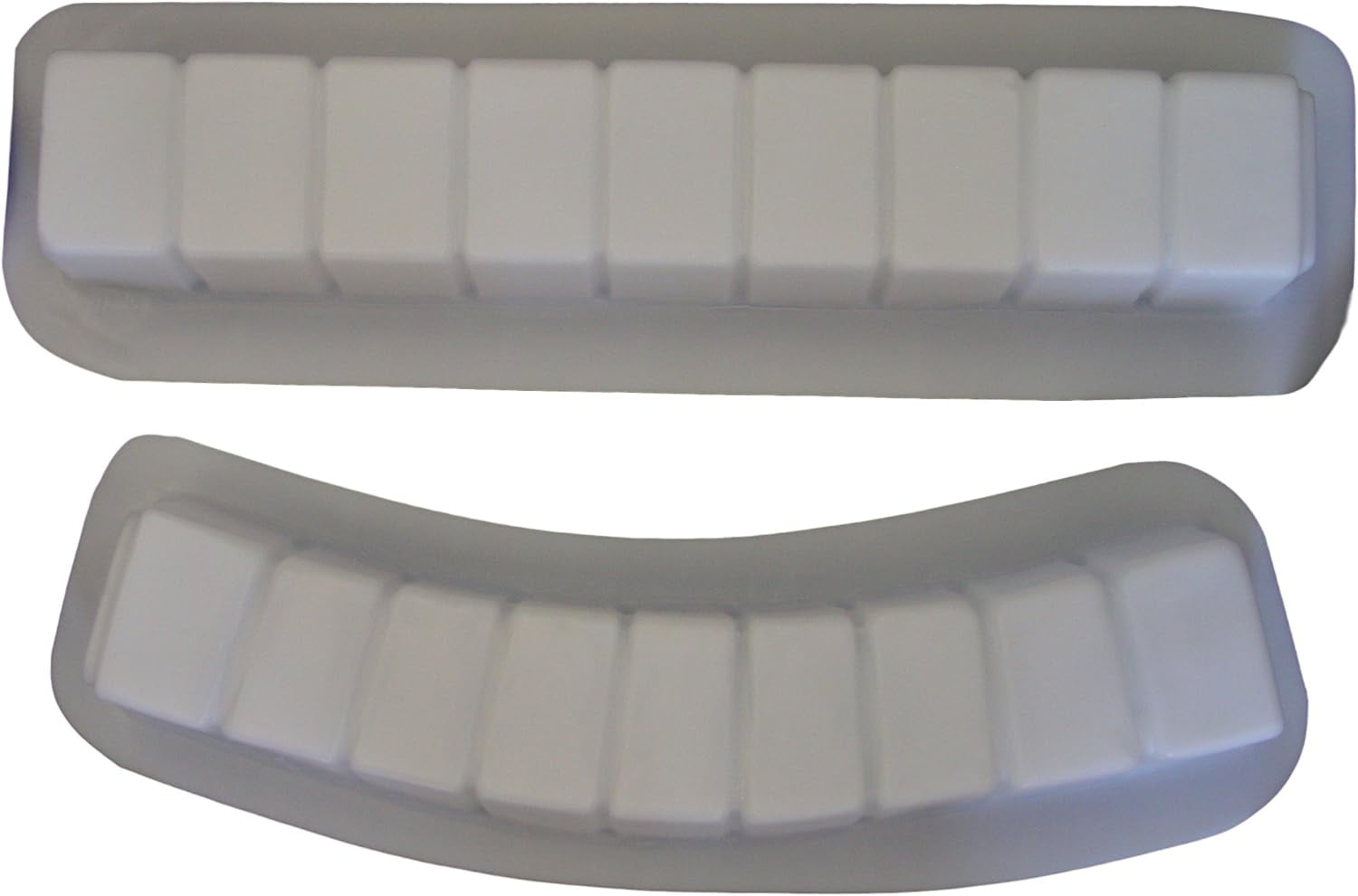 Brick Curve and Straight Plastic Craft Molds use Concrete to Make into