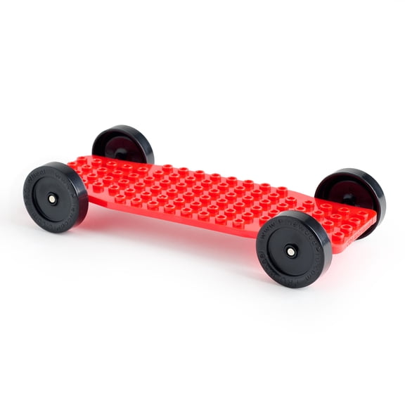 Brick Derby Chassis in Red - Brick-Compatible Race Car Base, STEM-Ready