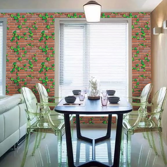 Brick Effect Self-adhesive Wall Sticker Home Decor Wallpaper Self-Adhesive Peel and Stick Wallpaper Waterproof and Removable Good for Home Decoration and Furniture Renovation