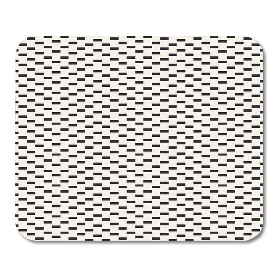 Brick Halftone Edgy Lines Mosaic Endless Stylish Abstract Geometric Design Black and White Pattern Edge Mousepad Mouse Pad Mouse Mat 9x10 inch