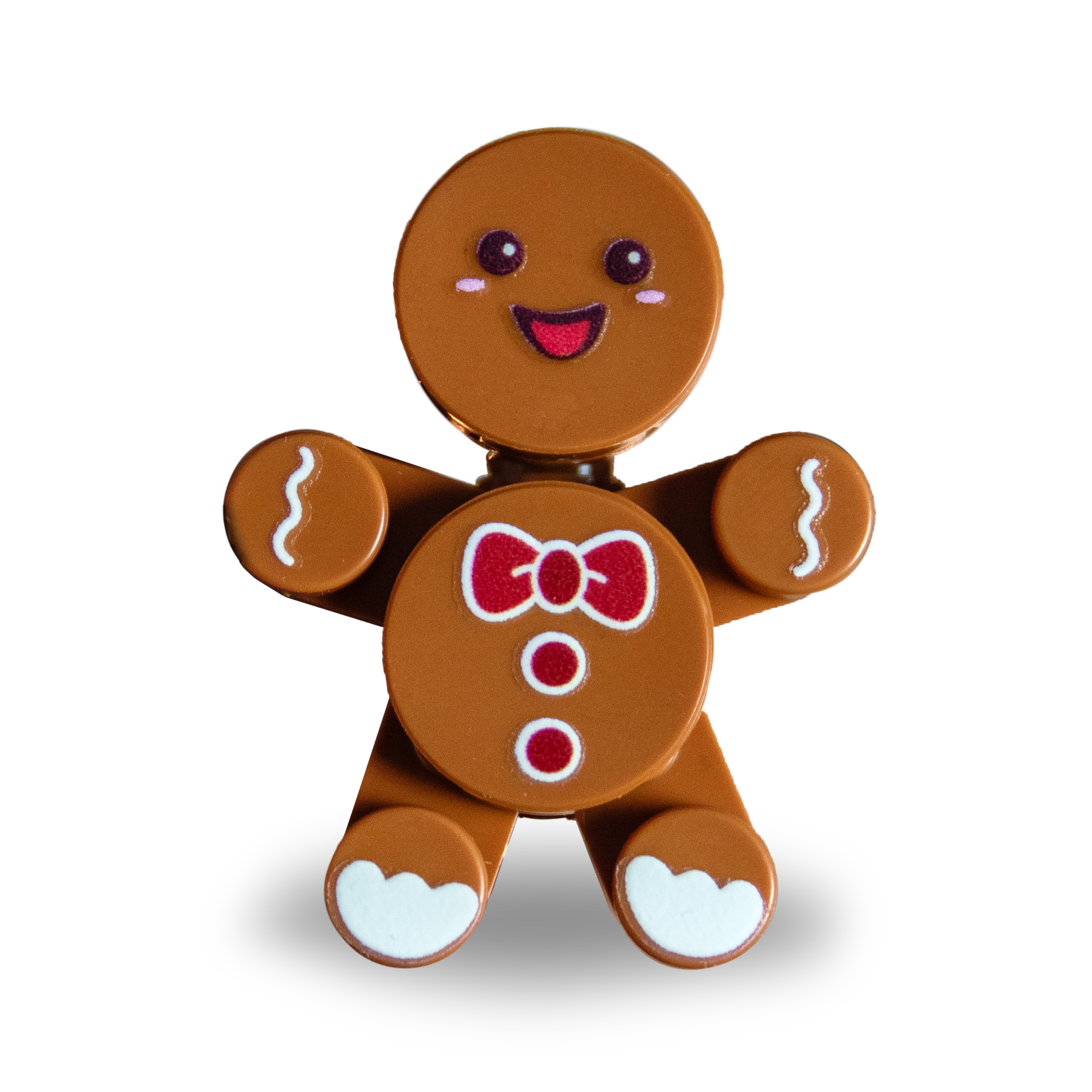 Brick Loot Mini Gingerbread Man Building Kit Holiday Micro Figure Compatible with LEGO Interlocking Brick Christmas Collectible for Kids & AFOLs