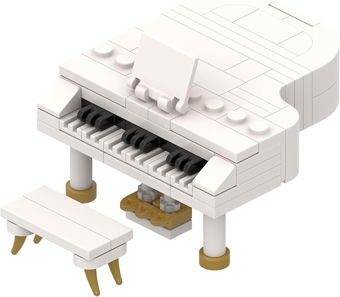 Brick Loot Mini Grand Piano Building Kit – Display Micro-Instrument ...