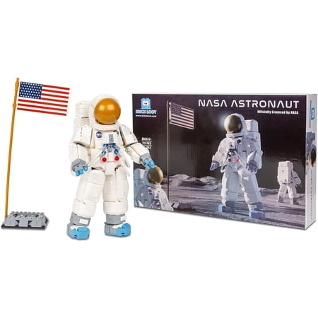 Brick Loot Officially Licensed NASA Apollo 11 Lunar Lander Astronaut Toy Block Model Compatible fits with Major Block Brands Creative Fun Stem Boys and Girls Building Set