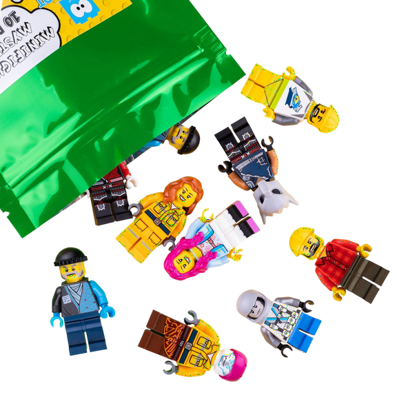Brick Loot Random LEGO Minifigures Mystery 10-Pack Collectible Unique Characters