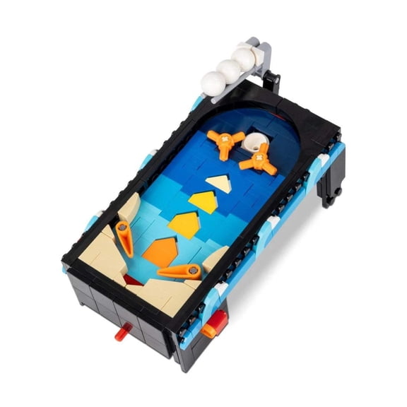 Brick Loot Retro Brick Set Arcade Pinball Machine, Compatible with Major Brands, 270 Pieces
