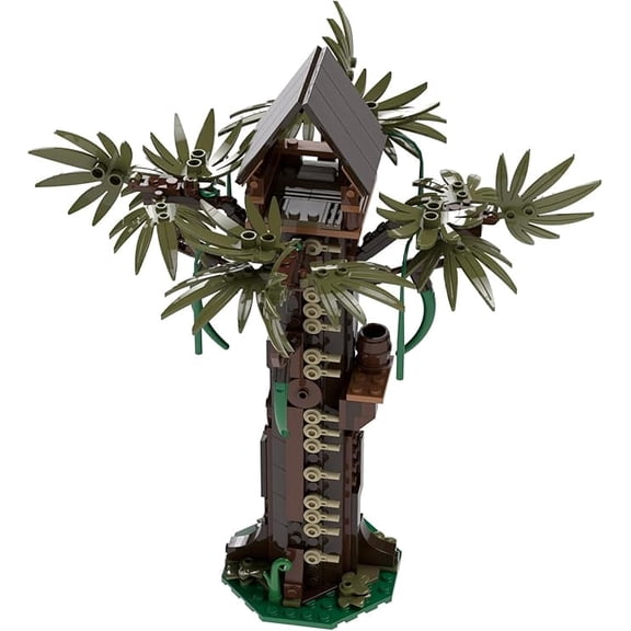 Brick Loot Tarzans Treehouse Building Kit  Jungle Tree Hideout Compatible with Major Brands  Interlocking Brick Playset for Kids & Collectors