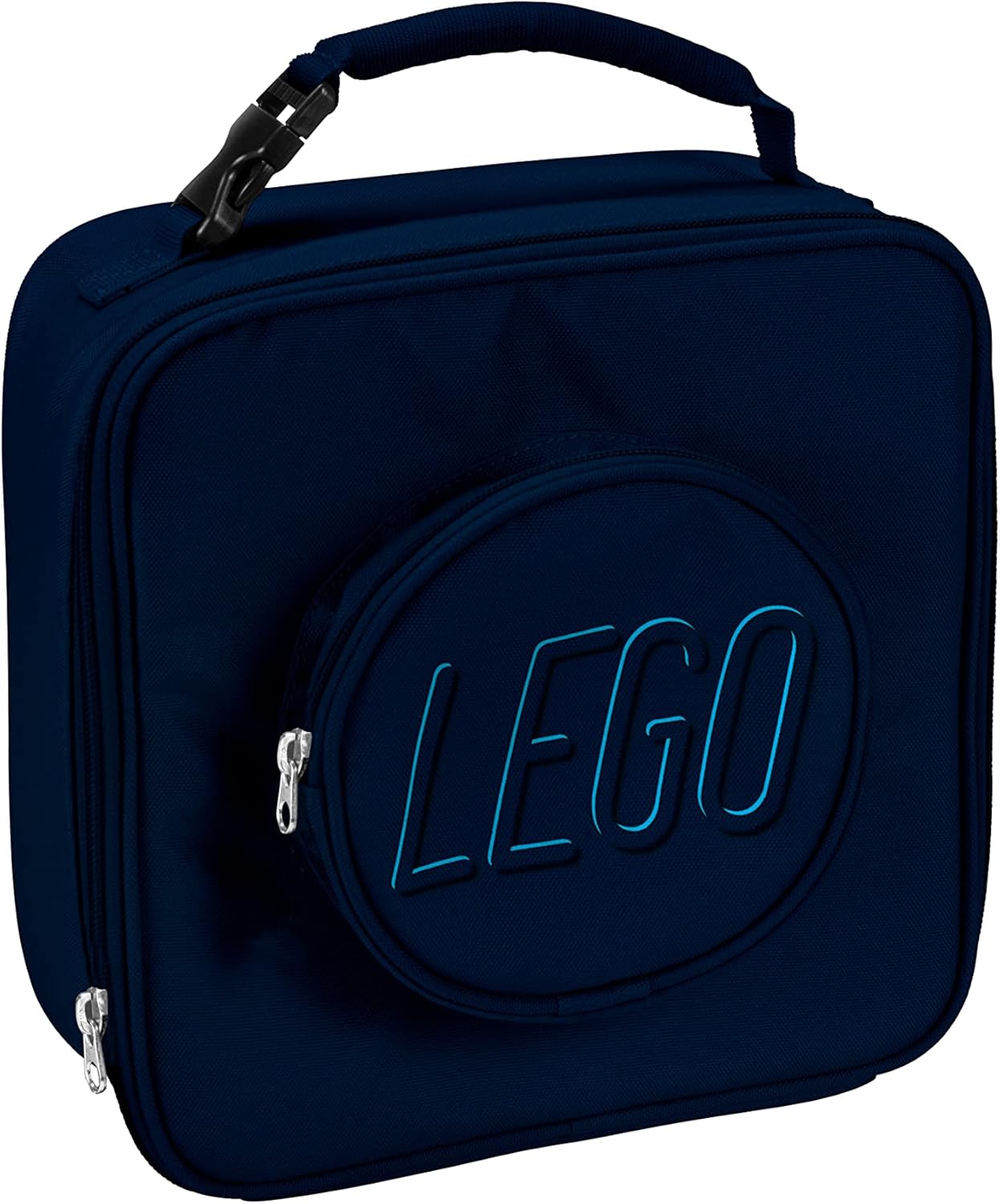 Brick Lunch Bag, Navy, Unisex, Polyester, 12"