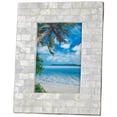 thumbnail image 1 of Brick Patterned Capiz Shell Photo Frame 4x6" Ivory, 1 of 1
