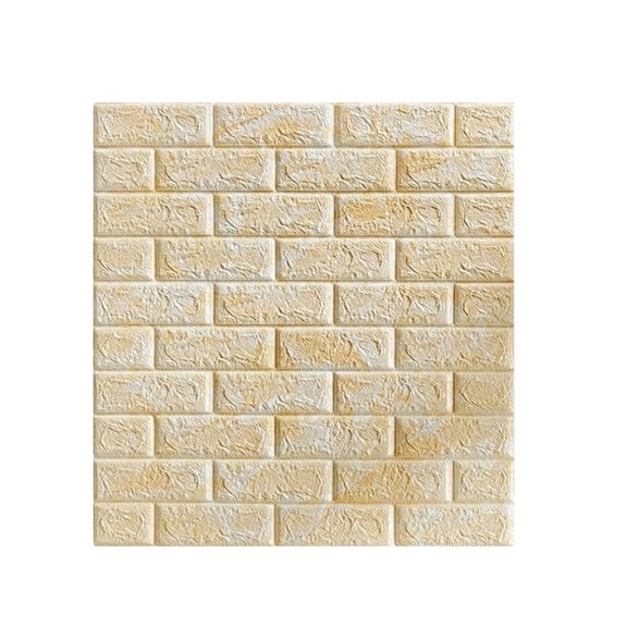 Brick PeelandStick Wallpaper, 39X39 In, Foam Soft Panel, Moisture Resistant, Accent Wall PeelandStick, Living Room Wallpaper, 1 Pc