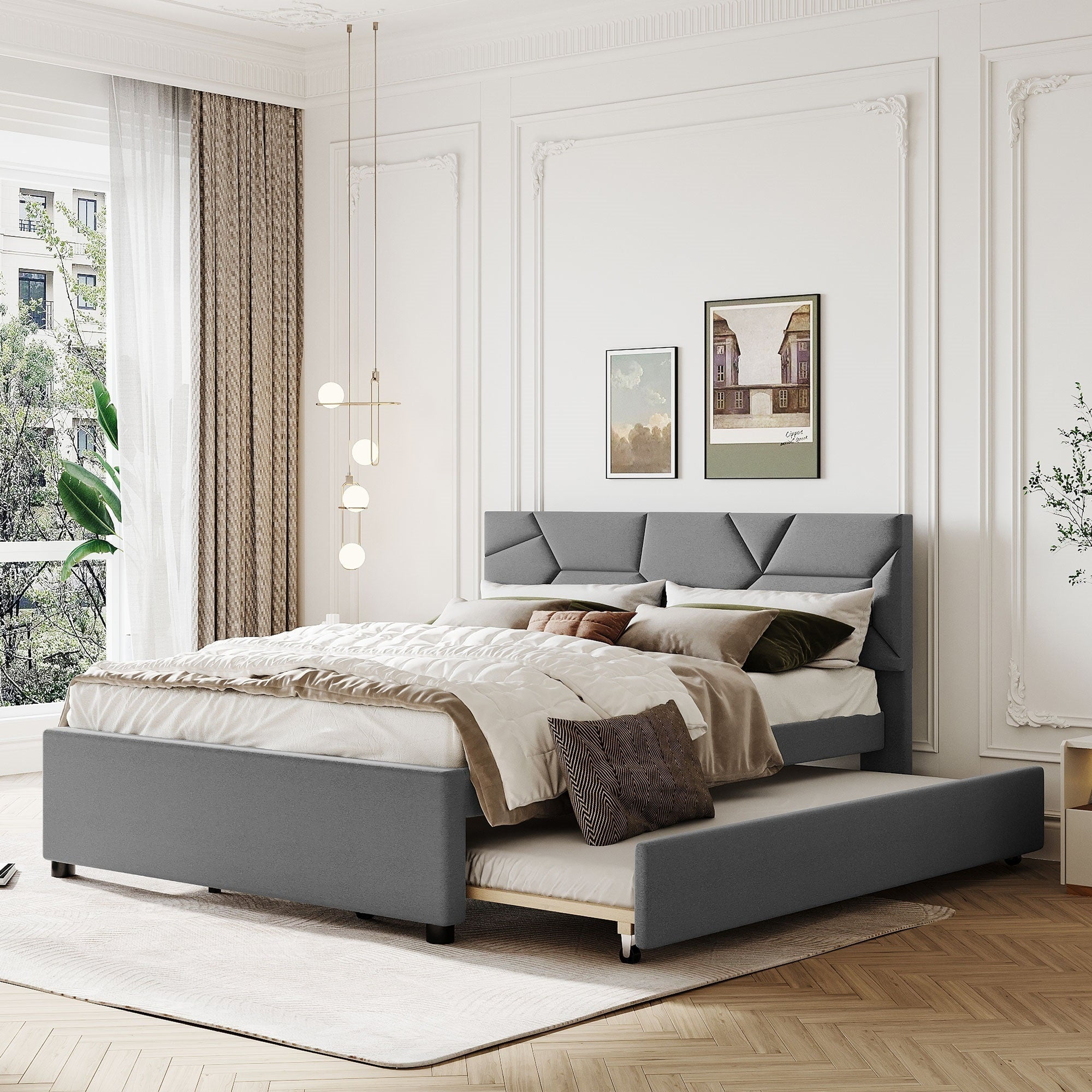 Queen bed frame brick discount