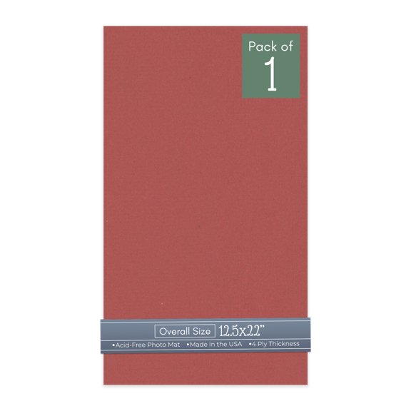 Brick Red 12.5x22 Uncut Art Mat Board - No Opening - 1 Mat