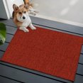 Brick Red Area Rug, Rustic Country Red Plain Woven Texture Vintage ...