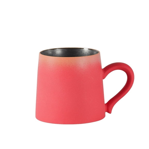 Brick Red Gradient Mug, 1 Pcs Ceramic Coffee Mug With A Capacity of 11.5 oz for Couples' Office Afternoon Tea