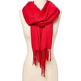 thumbnail image 1 of Oussum Brick Red Solid Scarfs for Womens Fashion Warm Neck Women, 1 of 5