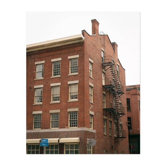 Brick, Rochester - Rochester New York Photography Architecture Vintage City Street Photography Unframed Wall Art Print 6 x 8 inches