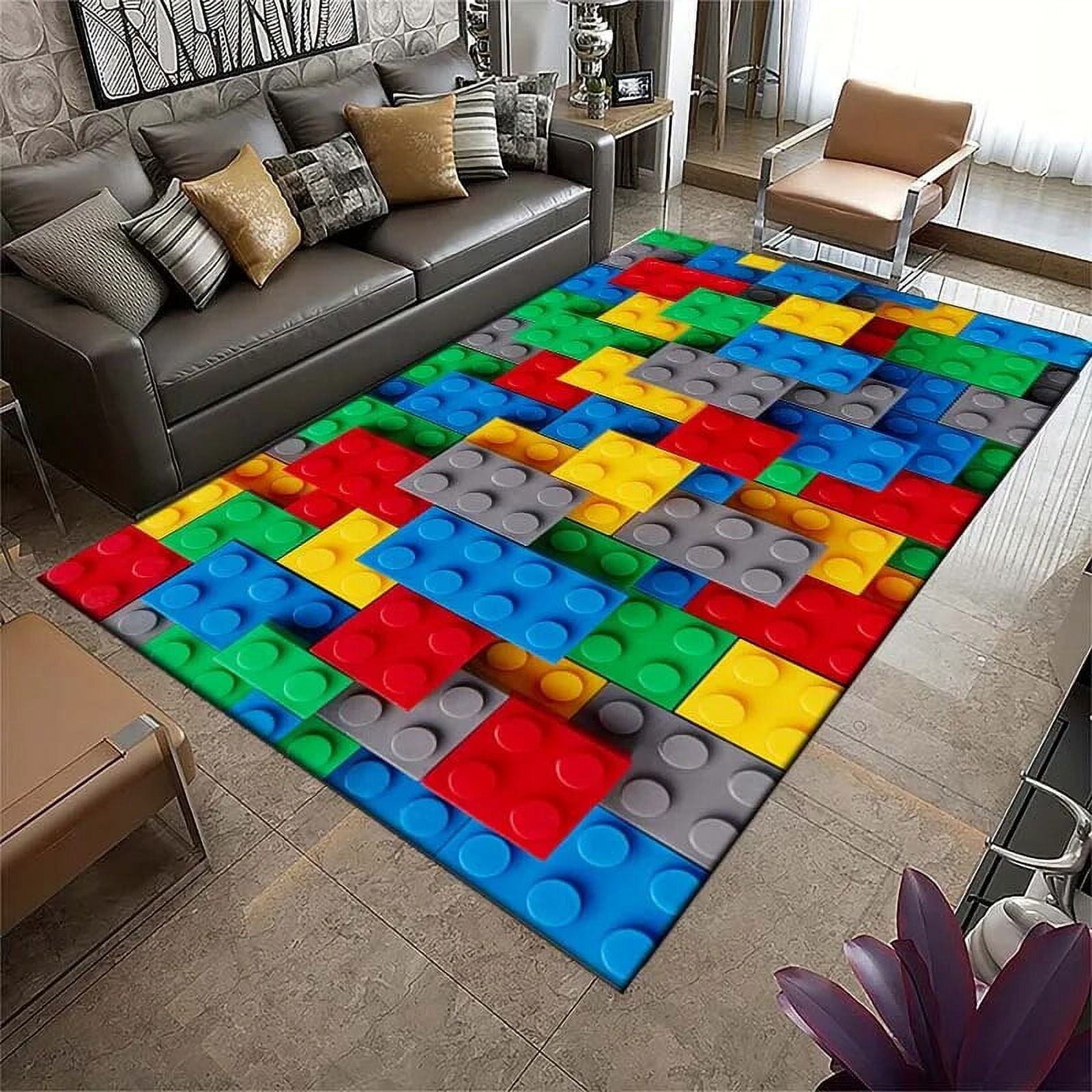 Brick Show LEG0- Blocks Pattern 3D Printing Area Rug Carpet for Living ...