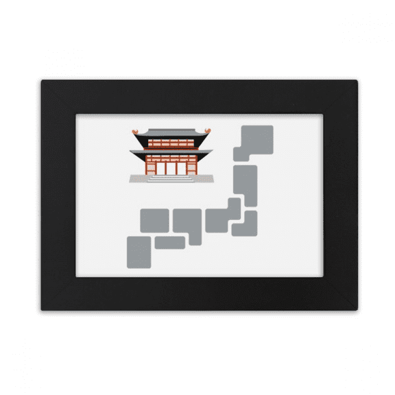 Brick Tile Buildings Traditional Japanese Residence Desktop Photo Frame Ornaments Picture Art Painting