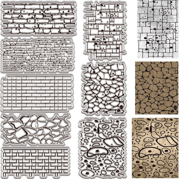 Brick Wall Background Clear Rubber Stamps Reusable Transparent Seals Stamp Texture Vintage Silicone Stamps