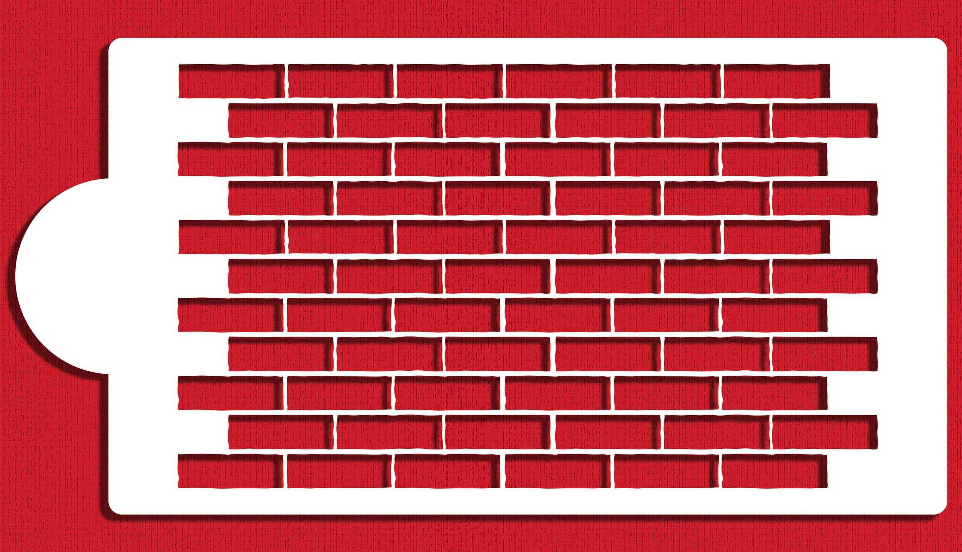 Brick Wall Cake Stencil Side C1090 by Designer Stencils Cake