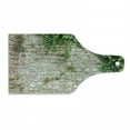 thumbnail image 1 of Brick Wall Cutting Board, Aged Old Stone Wall Partially Covered with Green Ivy Plant Growth Image, Decorative Tempered Glass Cutting and Serving Board, in 3 Sizes, by Ambesonne, 1 of 2