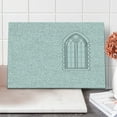 thumbnail image 1 of Brick Wall Cutting Board, Shabby Wall Sketch Pattern Architectural Building Facade with a Gothic Window, Decorative Tempered Glass Cutting and Serving Board, in 3 Sizes, by Ambesonne, 1 of 5