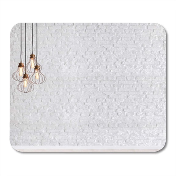 Brick Wall Empty Interior Modern Lamp and Wooden Floor Mousepad Mouse Pad Mouse Mat 9x10 inch