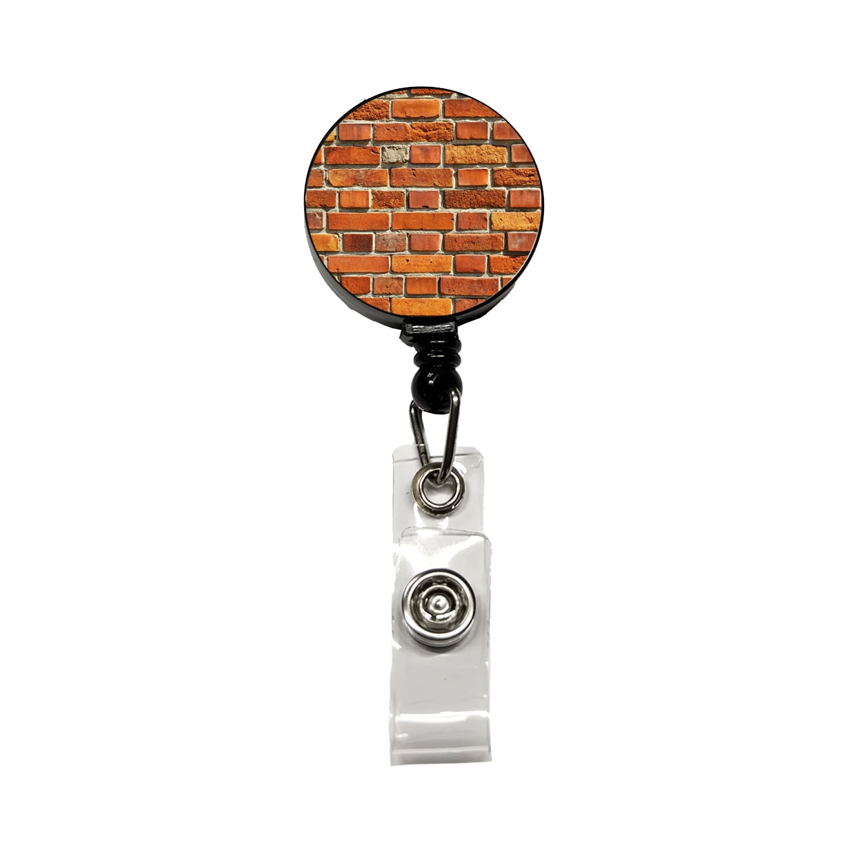 Brick Wall Pattern Retractable Reel ID Badge Key Card Name Tag Holder ...