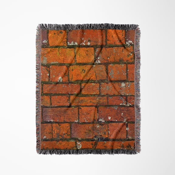 Brick Wall Pattern , Woven Blanket