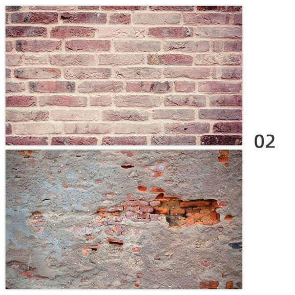 Brick Wall Photography Backdrop 34" x 22.5", (2 in 1) Double Sided Background, Food Photography Props, Photo Backdrop with Brick Wall Pattern