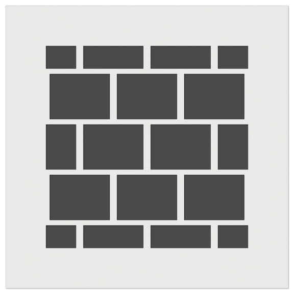 Brick Wall Rectangle Pattern Background DIY Cookie Wall Craft Stencil - 4.5 Inch