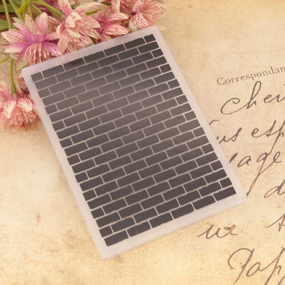 Brick Wall Texture 3D Embossing Folder, Ouginx 4.1x5.8 inch 3D Textured Plate Templates for Card Making Scrapbooking Paper Craft Tool