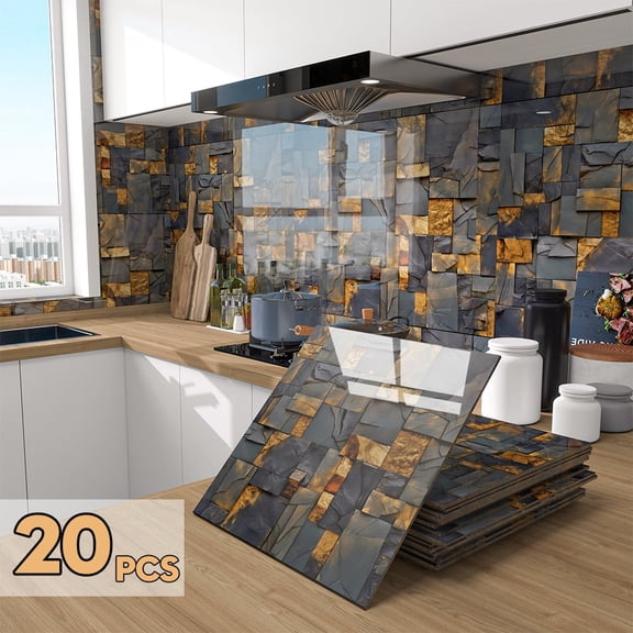 Brick Wallpaper Peel and Stick 12''x12118'' 3D Textured Faux Brick Stick on Wallpaper Removable Blacksplash Contact Paper Waterproof Self Adhesive Brick Wall for Kitchen Bedroom Cabinets