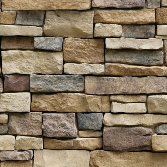 Brick Wallpaper Peel and Stick Modern Stone Contact Paper Backsplash Self-Adhesive Wall Paper Kitchen Bedroom Accent Wall Brown Beige Removable Wallpaper