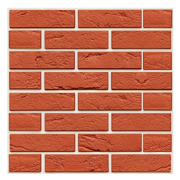Brick Wallpaper Peel and Stick Wallpaper Brick Contact Paper for Walls Red 3D Brick Wallpaper Kitchen Wallpaper Faux Brick Self-Adhesive Removable Wallpaper for Bedroom Accent Wall Décor 30*30cm