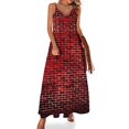 Brick wall pattern Sleeveless Dress summer women's dress beach dresses