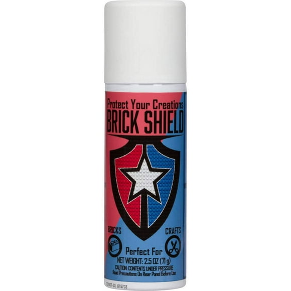 BrickShield Plastic Brick Glue Spray- A non-permanent spray on glue for plastic brick toys and other building blocks.