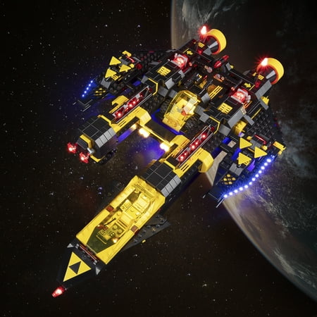 BrickSoul LED Lighting Kit for LEGO Blacktron Renegade Model Kits, Compatible with Model 10355, Not lego Sets (Classic)