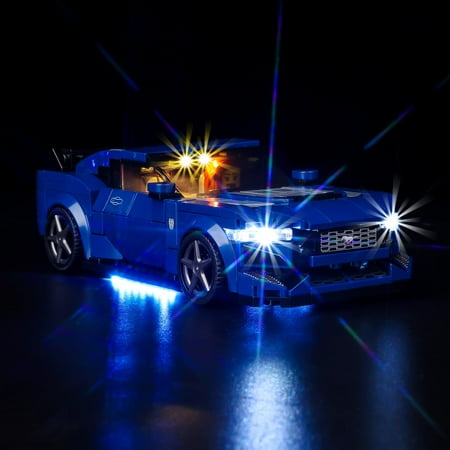 BrickSoul Led Light Kit for Lego 76920 Speed Champions Ford Mustang Dark Horse Sports Car Building Set (Not Included)