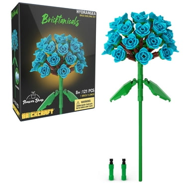 Brickcraft Bricktanicals Hydrangea Building Kit (121-Piece Set), Artficial Flower Craft, Gift For Him and Her