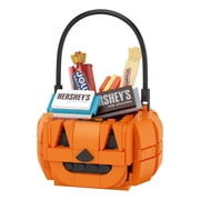 Brickcraft HERSHEYS Trick or Treat Tub Building Kit 155-Piece Set, Officially Licensed Jack-o-Lantern Candy Bucket, Halloween Collectible, Gift for Candy Lovers Ages 8+