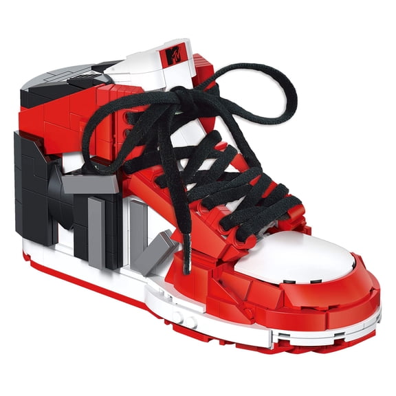 Brickcraft MTV High Top (562-Piece Set), Gen X Brick Sneaker Collectible, Nostalgic Display, Pop Culture Memorabilia, Cool Gift Idea for Sneakerheads