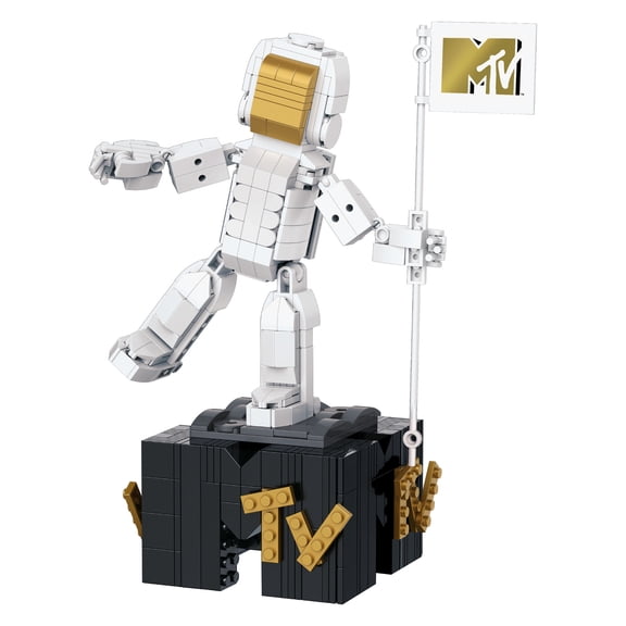Brickcraft MTV Moon Person Brick Building Kit (562-Piece Set), Music Award Tribute, Nostalgic Home Dcor Display, Creative Building Toy, Unique Collectible Gift Idea