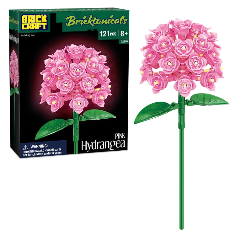 Brickcraft Pink Hydrangea Building Kit (121-Piece Set Brickcraft Pink Hydrangea Building Kit (121-Piece Set