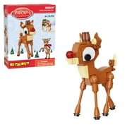Brickcraft Rudolph Brick Building Kit (76-Plastic Piece Set), Christmas Figure Décor, Holiday Gift Idea for Children, Adults, Friends and Family