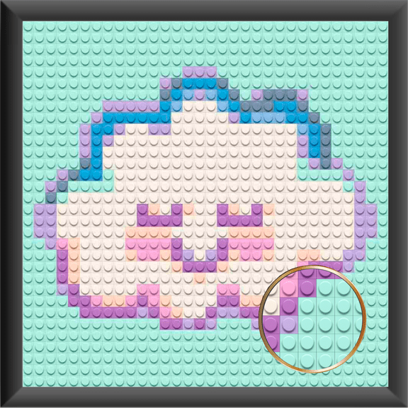 Bricked Mosaic Portrait 10x10" Happy Cloud