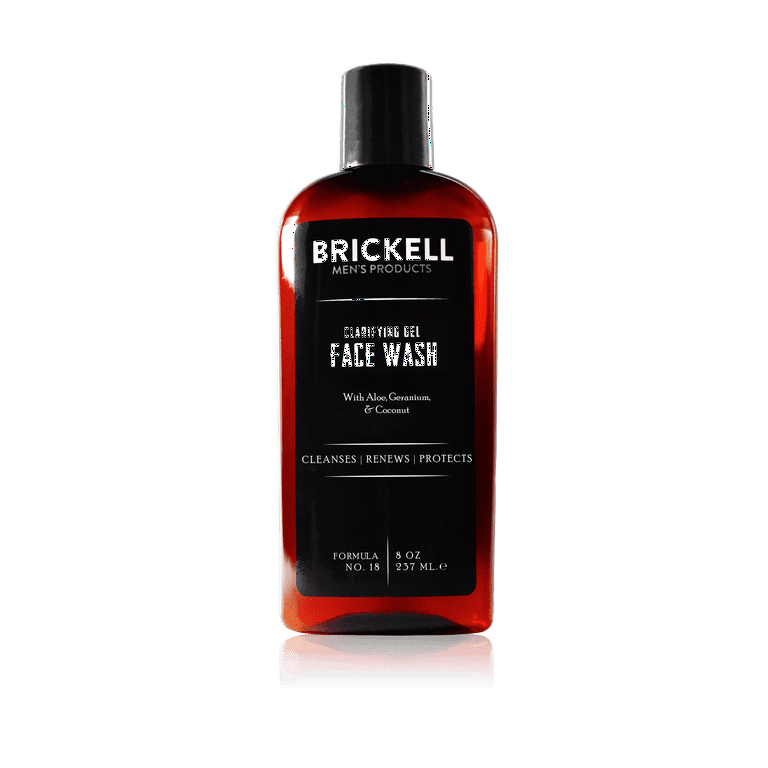 Brickell Men's Natural & Organic Gel Face Wash, Daily Foaming