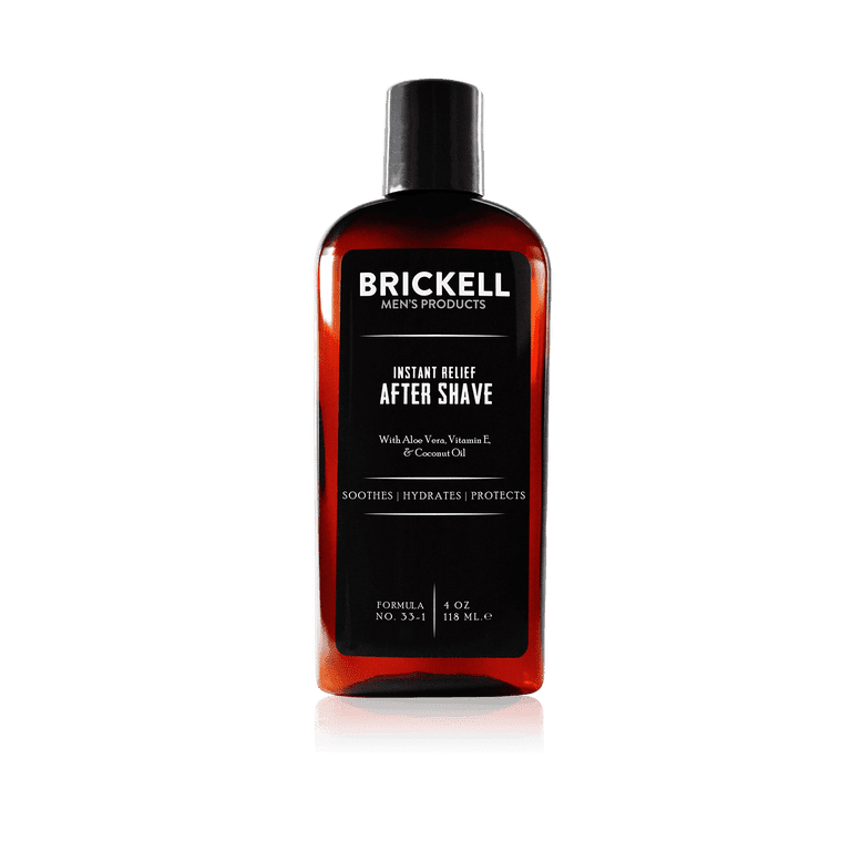 Brickell Men's Instant Relief Aftershave for Men, Natural & Organic  Ingredients, Soothing AfterShave Balm to Prevent Razor Burn, 4oz,  Unscented