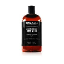 Brickell Men's Invigorating Mint Body Wash for Men, Natural and Organic Deep Cleaning Shower Gel with Aloe, Glycerin, and Jojoba, Sulfate Free