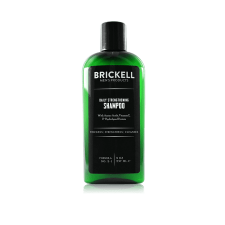 Brickell Men's Daily Strengthening Shampoo, Natural & Organic Ingredients, Featuring Mint & Tea Tree Oil to Soothe Dry & Itchy Scalp, Sulfate-Free, 8?oz