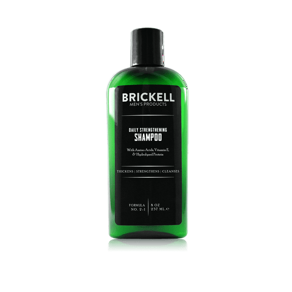 Brickell Men's Daily Strengthening Shampoo, Natural & Organic Ingredients, Featuring Mint & Tea Tree Oil to Soothe Dry & Itchy Scalp, Sulfate‑Free, 8 oz